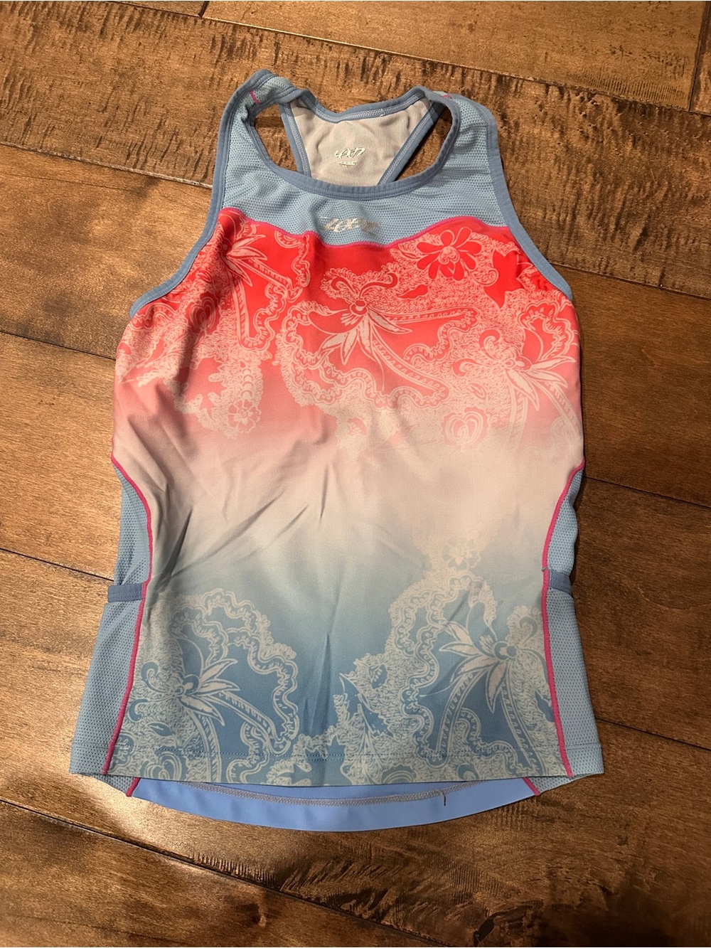 Zoot M Tri Running Top Ombre Racerback Tank with Floral Print